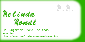 melinda mondl business card